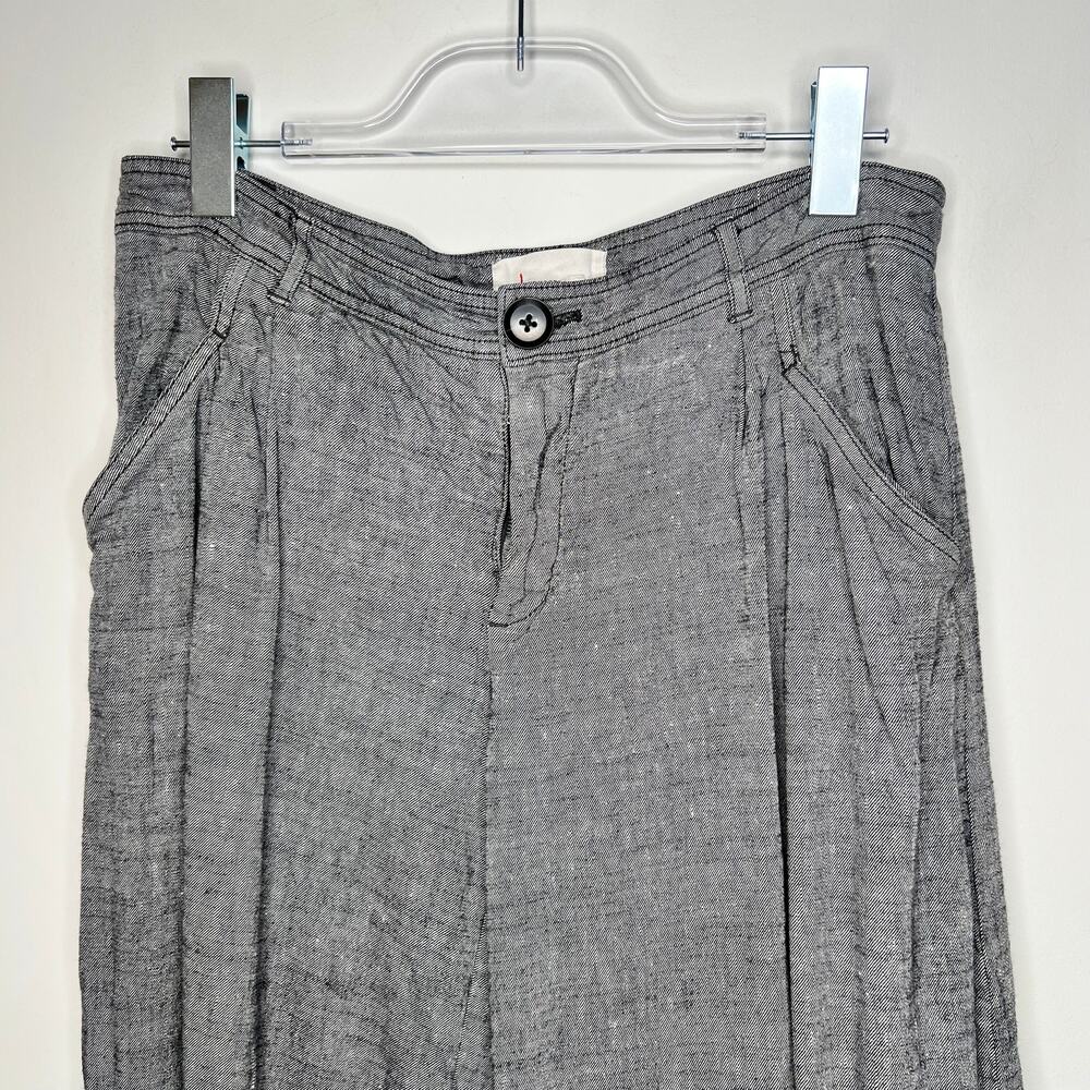 Anthropologie Linen Low Rise Wide Leg Pants Size 6 - Picture 5 of 6